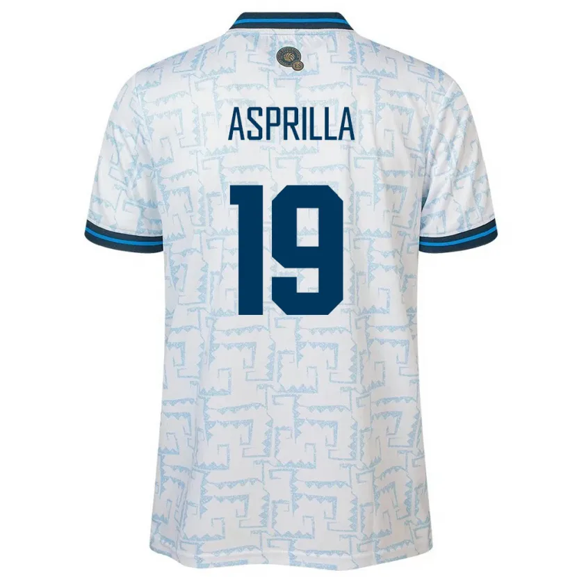Danxen Hombre Camiseta El Salvador Jair Asprilla #19 Blanco 2ª Equipación 24-26 La Camisa México