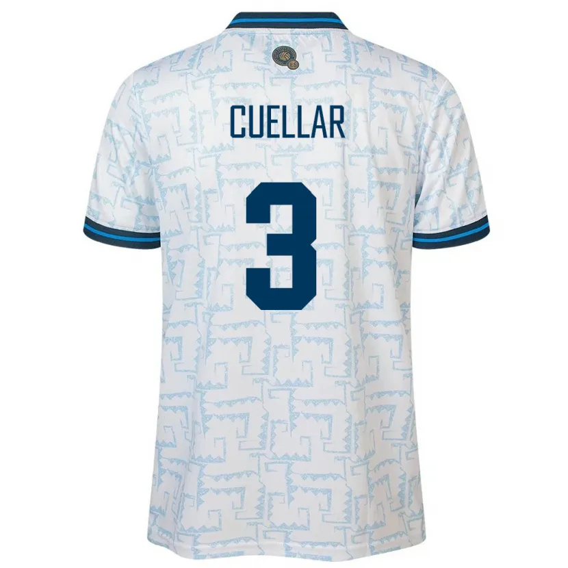 Danxen Hombre Camiseta El Salvador Sarina Cuellar #3 Blanco 2ª Equipación 24-26 La Camisa México