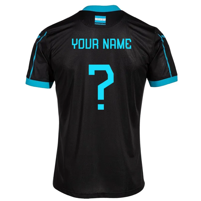 Danxen Hombre Camiseta Honduras Su Nombre #0 Negro 2ª Equipación 24-26 La Camisa México