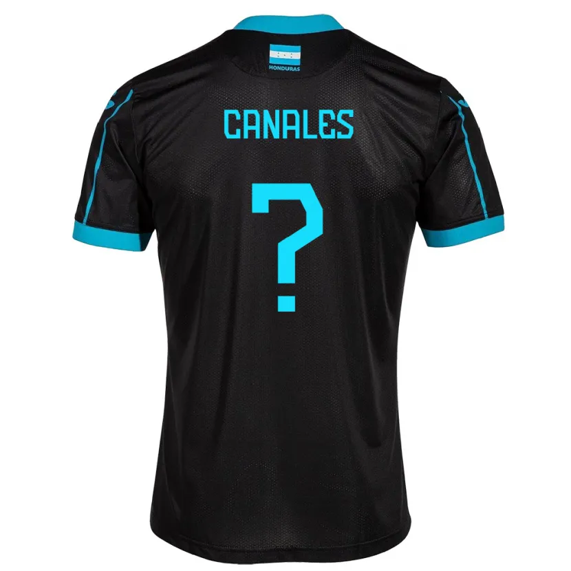 Danxen Hombre Camiseta Honduras Cristian Canales #0 Negro 2ª Equipación 24-26 La Camisa México
