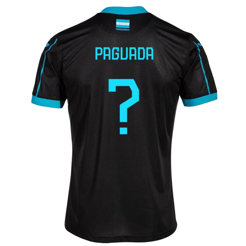 Danxen Hombre Camiseta Honduras Didier Paguada #0 Negro 2ª Equipación 24-26 La Camisa México