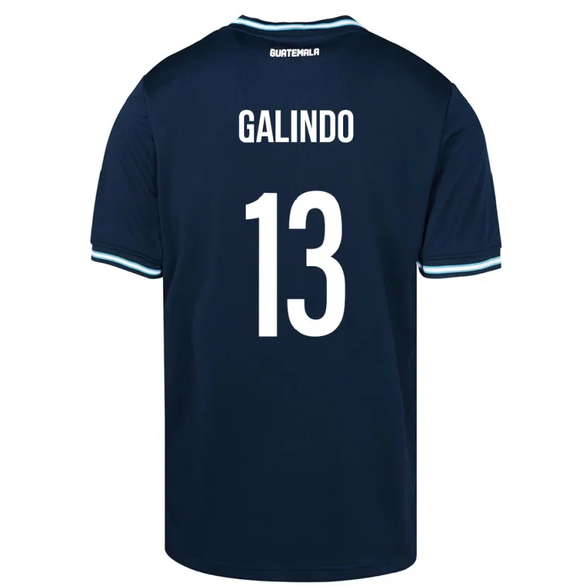 Danxen Hombre Camiseta Guatemala Alejandro Galindo #13 Azul 2ª Equipación 24-26 La Camisa México