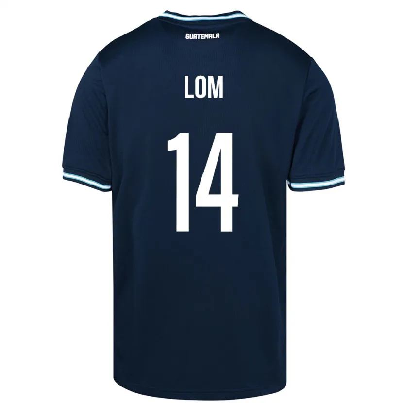 Danxen Hombre Camiseta Guatemala Darwin Lom #14 Azul 2ª Equipación 24-26 La Camisa México