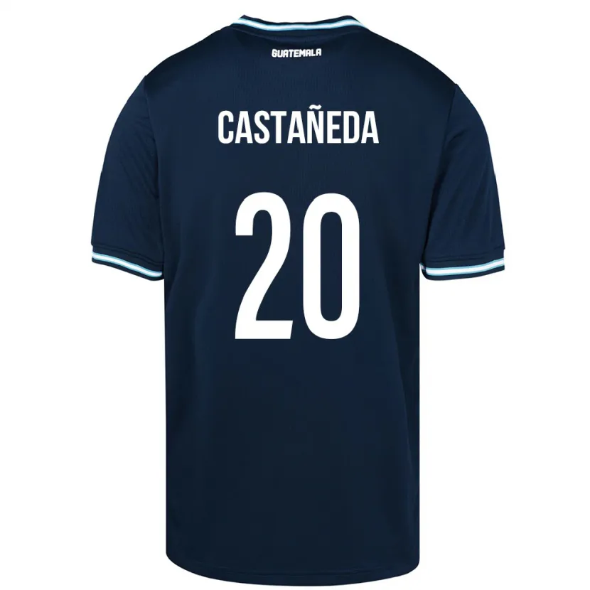 Danxen Hombre Camiseta Guatemala Brayam Castañeda #20 Azul 2ª Equipación 24-26 La Camisa México