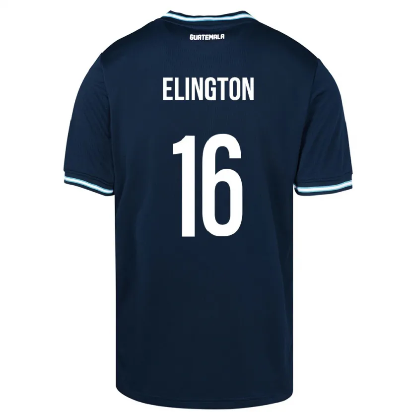 Danxen Hombre Camiseta Guatemala Elvi Elington #16 Azul 2ª Equipación 24-26 La Camisa México