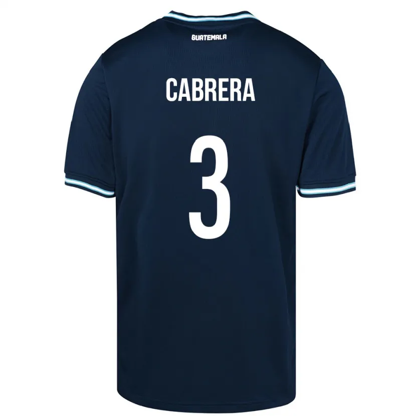 Danxen Hombre Camiseta Guatemala Gabriel Cabrera #3 Azul 2ª Equipación 24-26 La Camisa México
