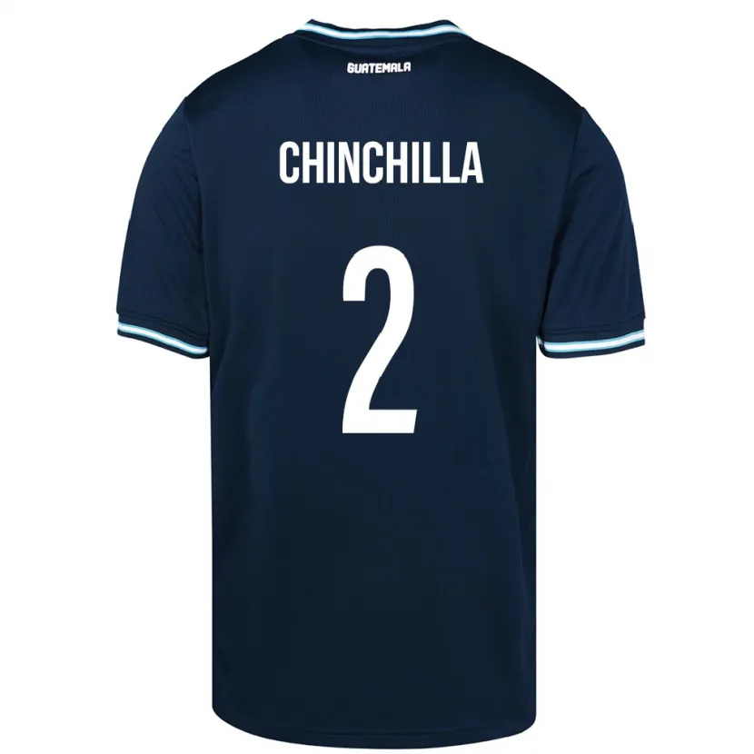 Danxen Hombre Camiseta Guatemala Nicolás Chinchilla #2 Azul 2ª Equipación 24-26 La Camisa México