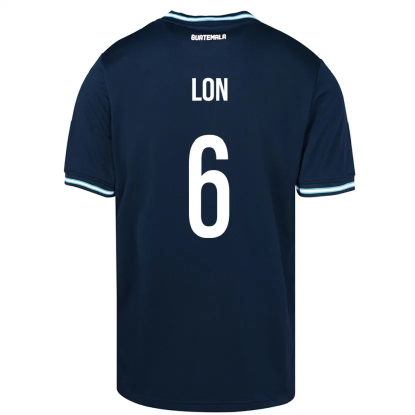 Danxen Hombre Camiseta Guatemala Ariel Lon #6 Azul 2ª Equipación 24-26 La Camisa México