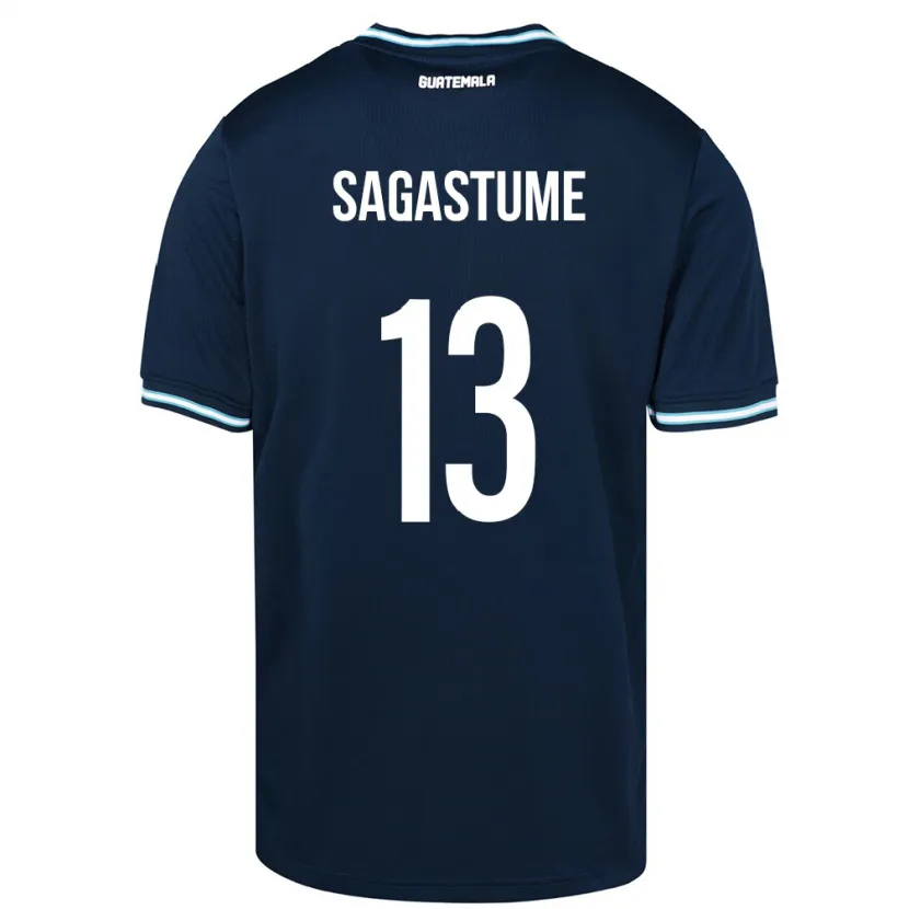 Danxen Hombre Camiseta Guatemala Selvin Sagastume #13 Azul 2ª Equipación 24-26 La Camisa México