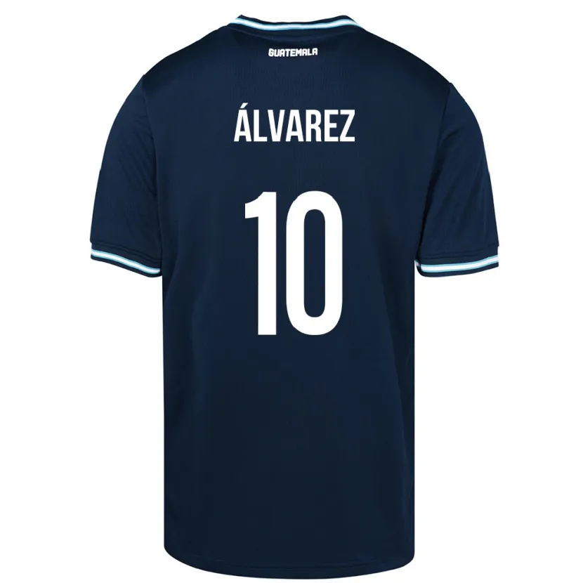 Danxen Hombre Camiseta Guatemala Andrea Álvarez #10 Azul 2ª Equipación 24-26 La Camisa México