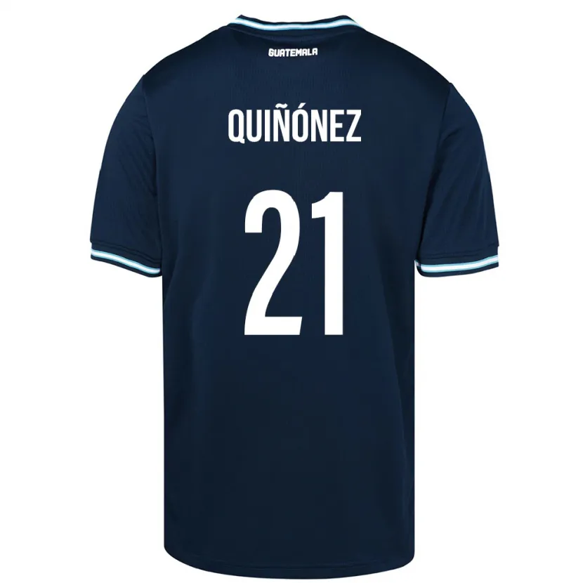 Danxen Hombre Camiseta Guatemala Andrea Quiñónez #21 Azul 2ª Equipación 24-26 La Camisa México