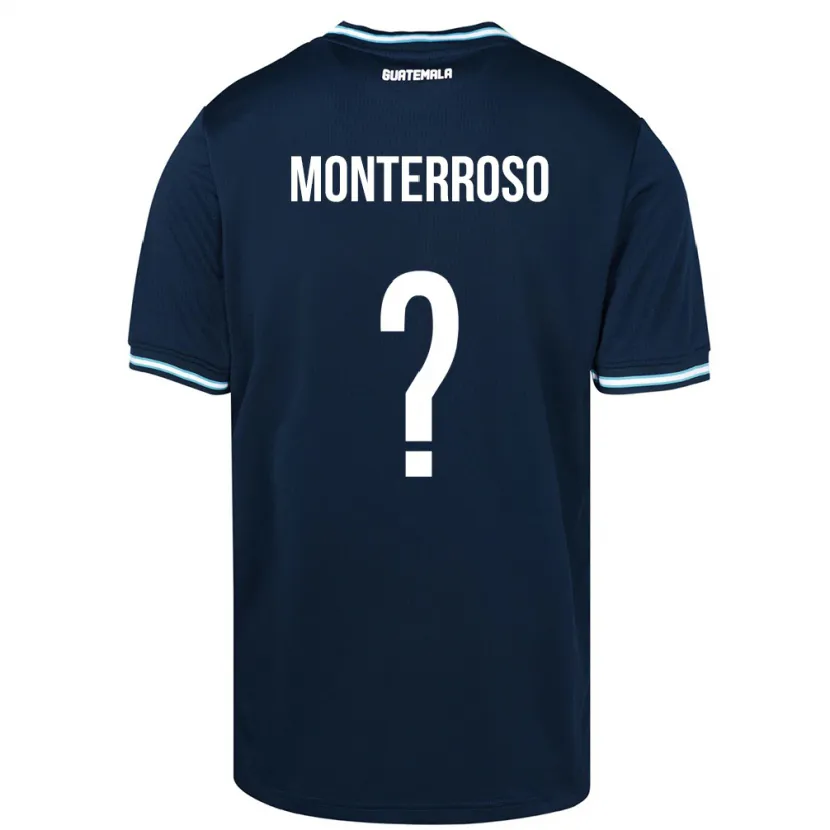 Danxen Hombre Camiseta Guatemala María Monterroso #0 Azul 2ª Equipación 24-26 La Camisa México