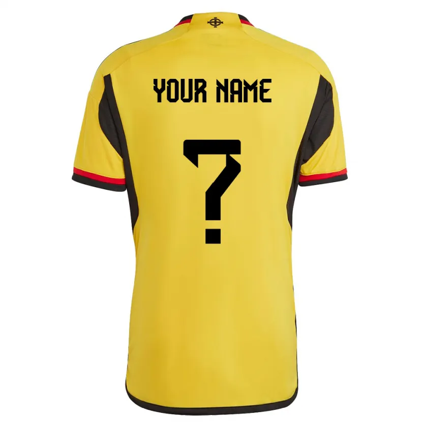 Danxen Hombre Camiseta Irlanda Del Norte Su Nombre #0 Blanco 2ª Equipación 24-26 La Camisa México