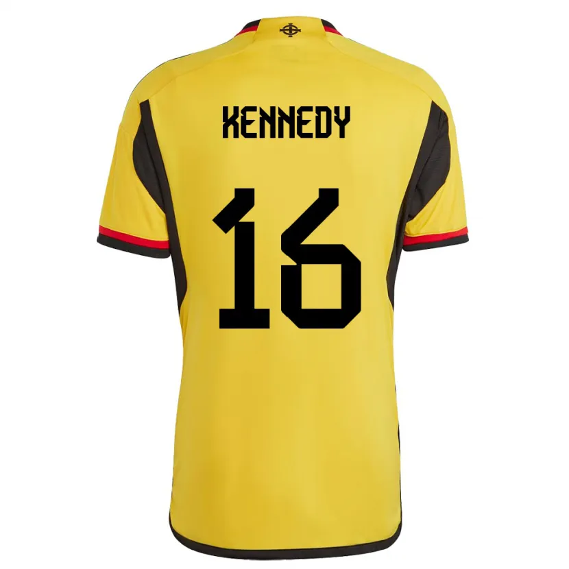 Danxen Hombre Camiseta Irlanda Del Norte Matty Kennedy #16 Blanco 2ª Equipación 24-26 La Camisa México
