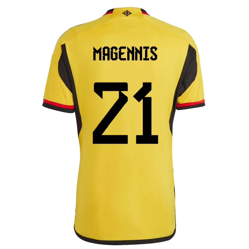 Danxen Hombre Camiseta Irlanda Del Norte Josh Magennis #21 Blanco 2ª Equipación 24-26 La Camisa México