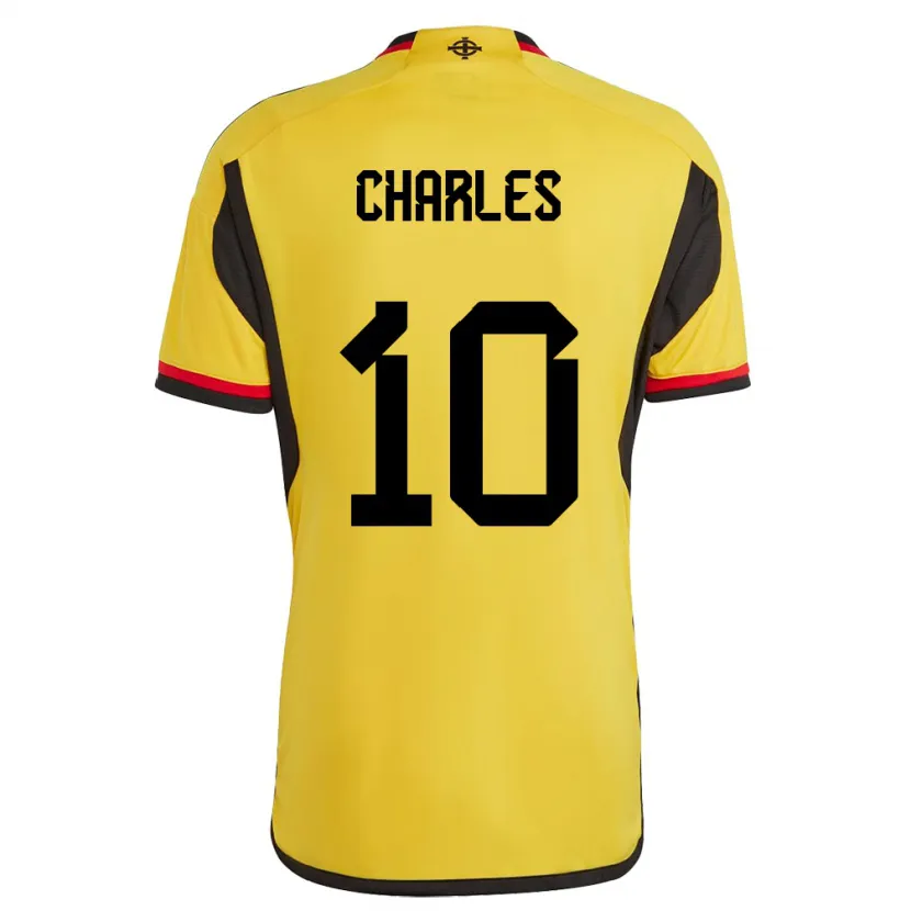 Danxen Hombre Camiseta Irlanda Del Norte Dion Charles #10 Blanco 2ª Equipación 24-26 La Camisa México