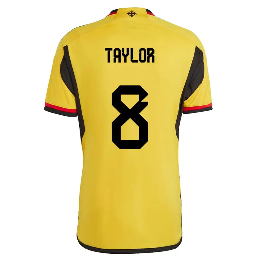 Danxen Hombre Camiseta Irlanda Del Norte Dale Taylor #8 Blanco 2ª Equipación 24-26 La Camisa México