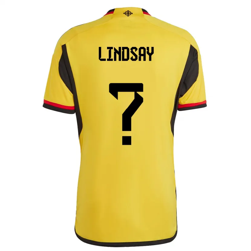 Danxen Hombre Camiseta Irlanda Del Norte Charlie Lindsay #0 Blanco 2ª Equipación 24-26 La Camisa México