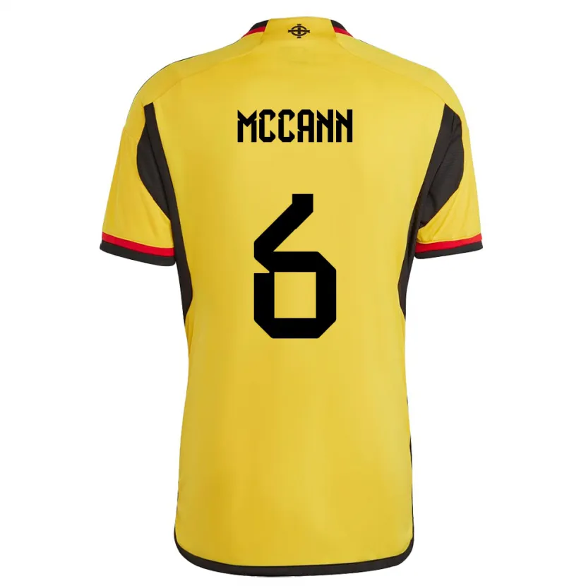 Danxen Hombre Camiseta Irlanda Del Norte Charlie Mccann #6 Blanco 2ª Equipación 24-26 La Camisa México