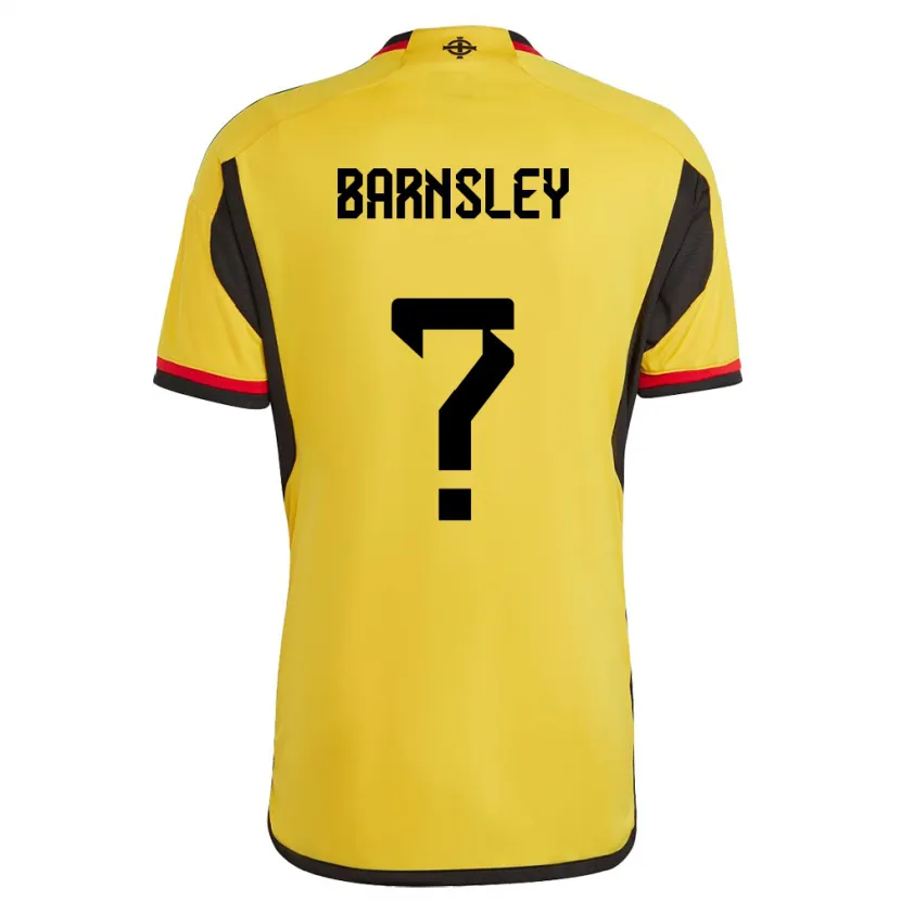 Danxen Hombre Camiseta Irlanda Del Norte Fraser Barnsley #0 Blanco 2ª Equipación 24-26 La Camisa México