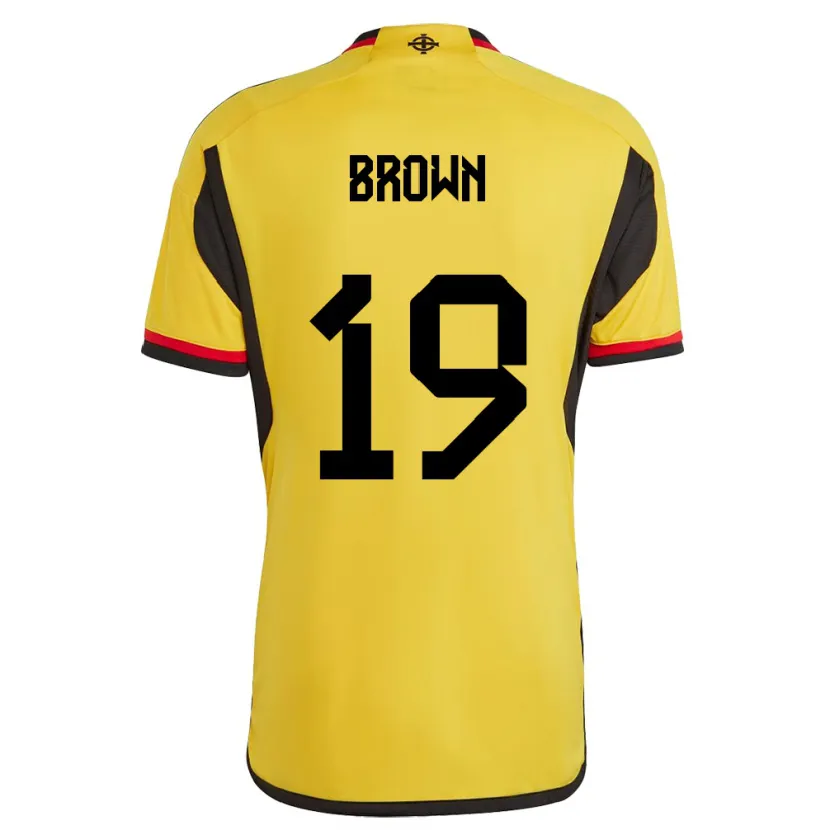 Danxen Hombre Camiseta Irlanda Del Norte Sean Brown #19 Blanco 2ª Equipación 24-26 La Camisa México