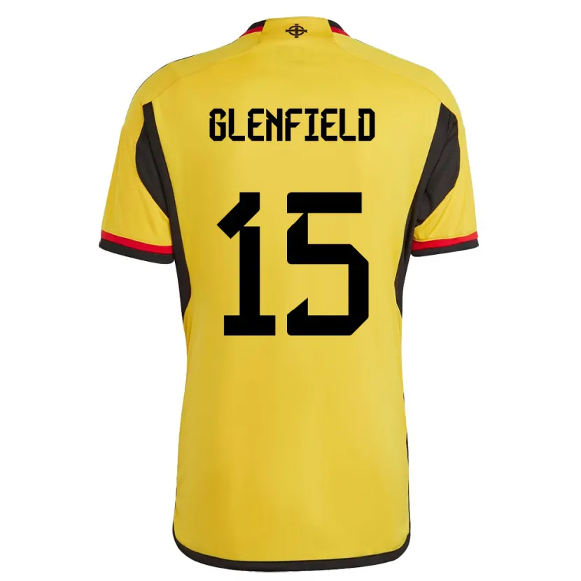 Danxen Hombre Camiseta Irlanda Del Norte Sam Glenfield #15 Blanco 2ª Equipación 24-26 La Camisa México