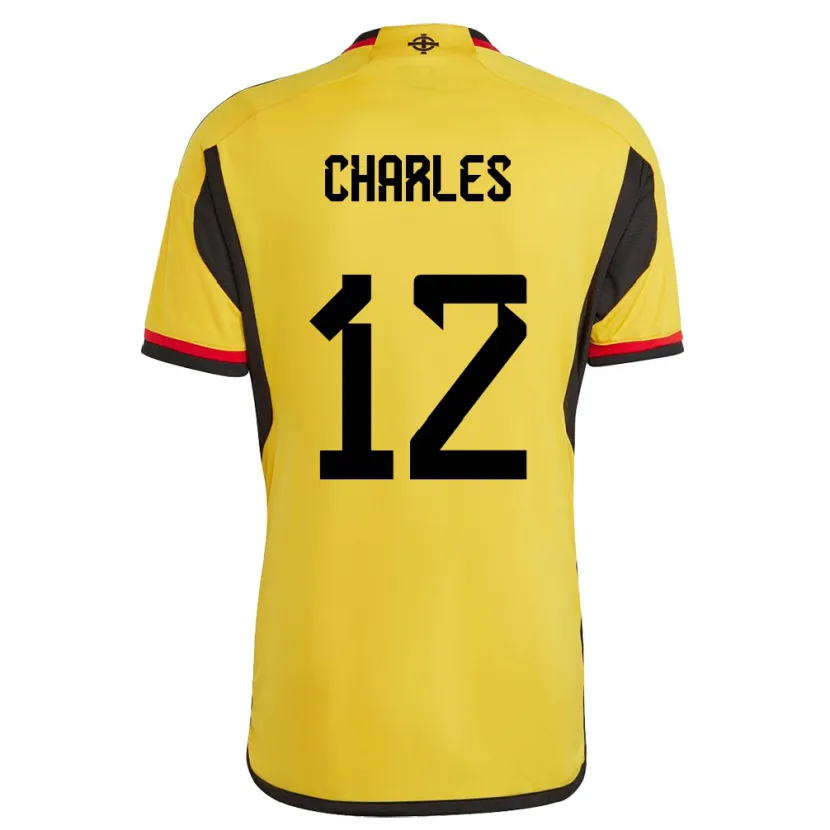 Danxen Hombre Camiseta Irlanda Del Norte Pierce Charles #12 Blanco 2ª Equipación 24-26 La Camisa México