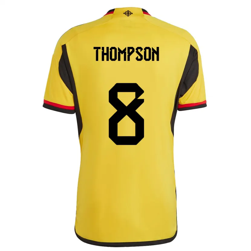 Danxen Hombre Camiseta Irlanda Del Norte Joel Thompson #8 Blanco 2ª Equipación 24-26 La Camisa México