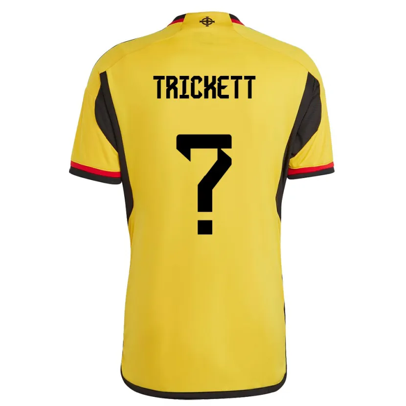 Danxen Hombre Camiseta Irlanda Del Norte Lewis Trickett #0 Blanco 2ª Equipación 24-26 La Camisa México