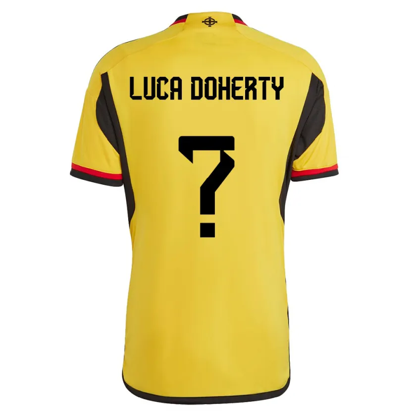 Danxen Hombre Camiseta Irlanda Del Norte Luca Doherty #0 Blanco 2ª Equipación 24-26 La Camisa México
