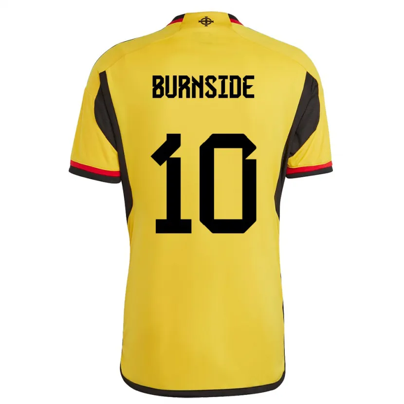 Danxen Hombre Camiseta Irlanda Del Norte Callum Burnside #10 Blanco 2ª Equipación 24-26 La Camisa México