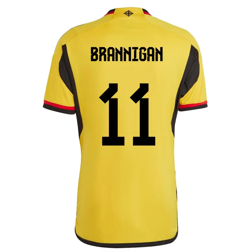 Danxen Hombre Camiseta Irlanda Del Norte Cole Brannigan #11 Blanco 2ª Equipación 24-26 La Camisa México