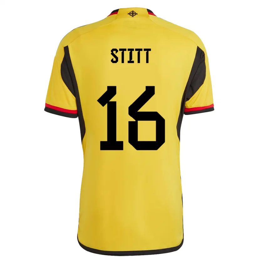 Danxen Hombre Camiseta Irlanda Del Norte Dylan Stitt #16 Blanco 2ª Equipación 24-26 La Camisa México
