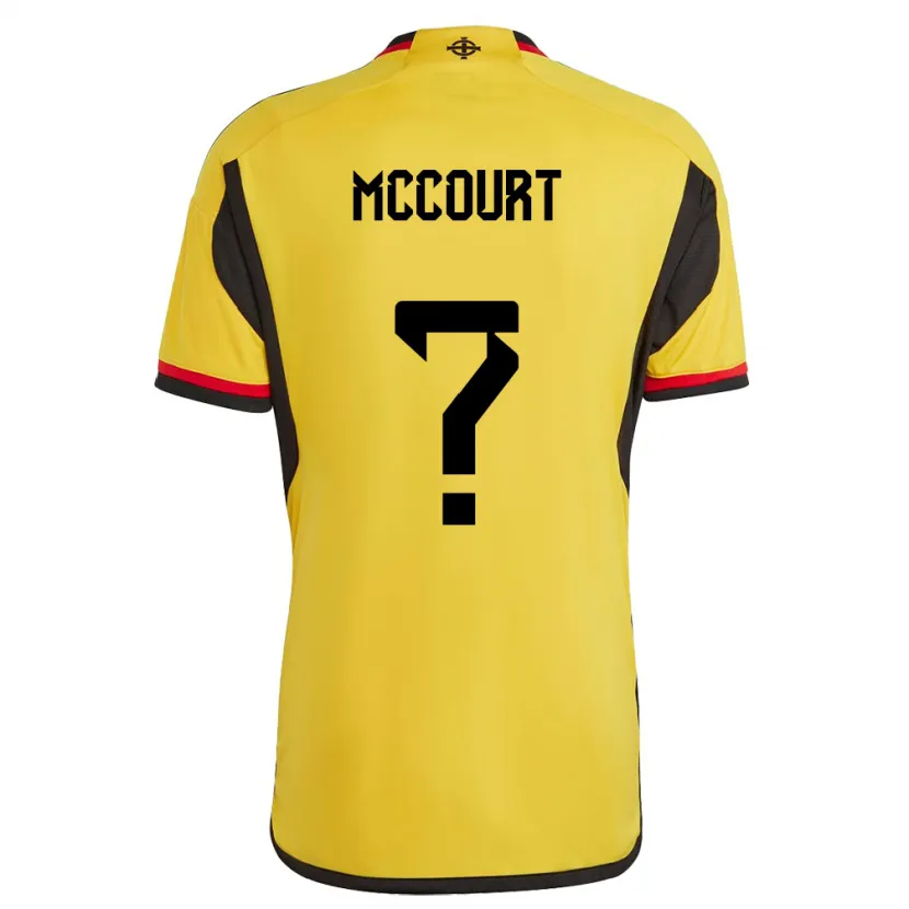 Danxen Hombre Camiseta Irlanda Del Norte Glenn Mccourt #0 Blanco 2ª Equipación 24-26 La Camisa México