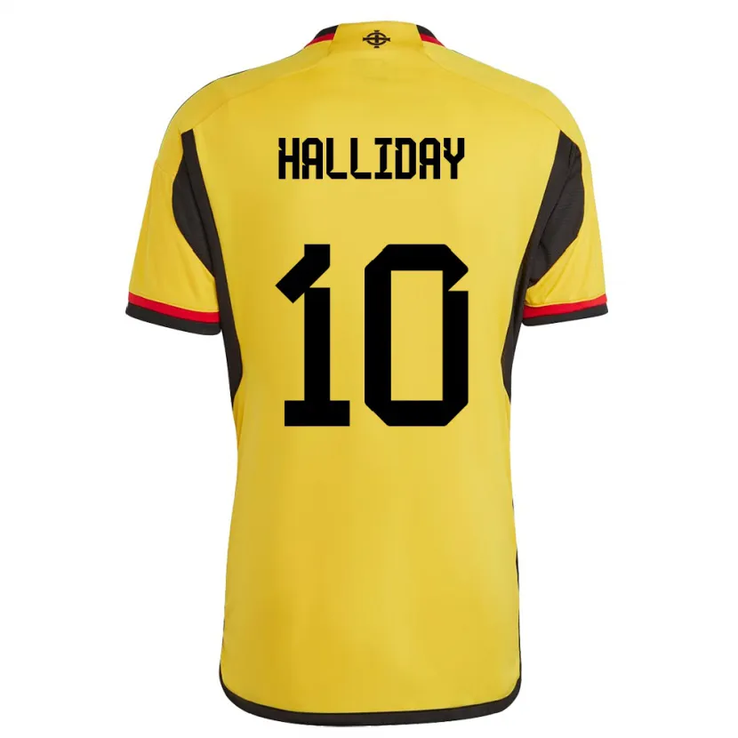 Danxen Hombre Camiseta Irlanda Del Norte Keri Halliday #10 Blanco 2ª Equipación 24-26 La Camisa México