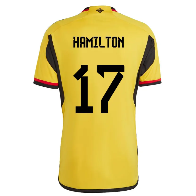 Danxen Hombre Camiseta Irlanda Del Norte Caragh Hamilton #17 Blanco 2ª Equipación 24-26 La Camisa México