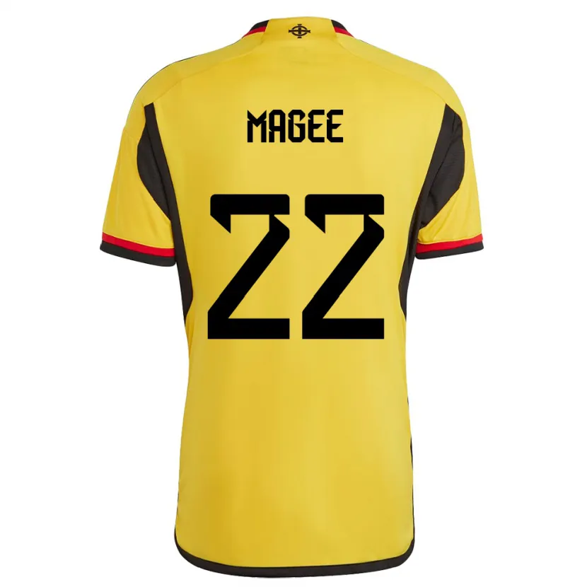 Danxen Hombre Camiseta Irlanda Del Norte Abbie Magee #22 Blanco 2ª Equipación 24-26 La Camisa México