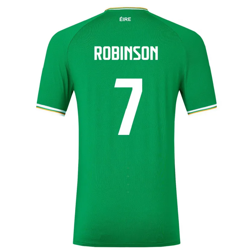 Danxen Mujer Camiseta Irlanda Callum Robinson #7 Verde 1ª Equipación 24-26 La Camisa México