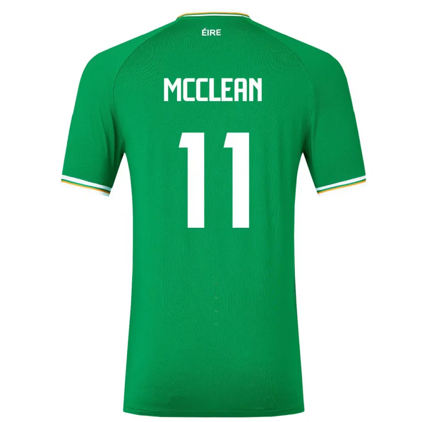 Danxen Mujer Camiseta Irlanda James Mcclean #11 Verde 1ª Equipación 24-26 La Camisa México