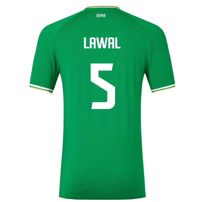 Danxen Mujer Camiseta Irlanda Bosun Lawal #5 Verde 1ª Equipación 24-26 La Camisa México