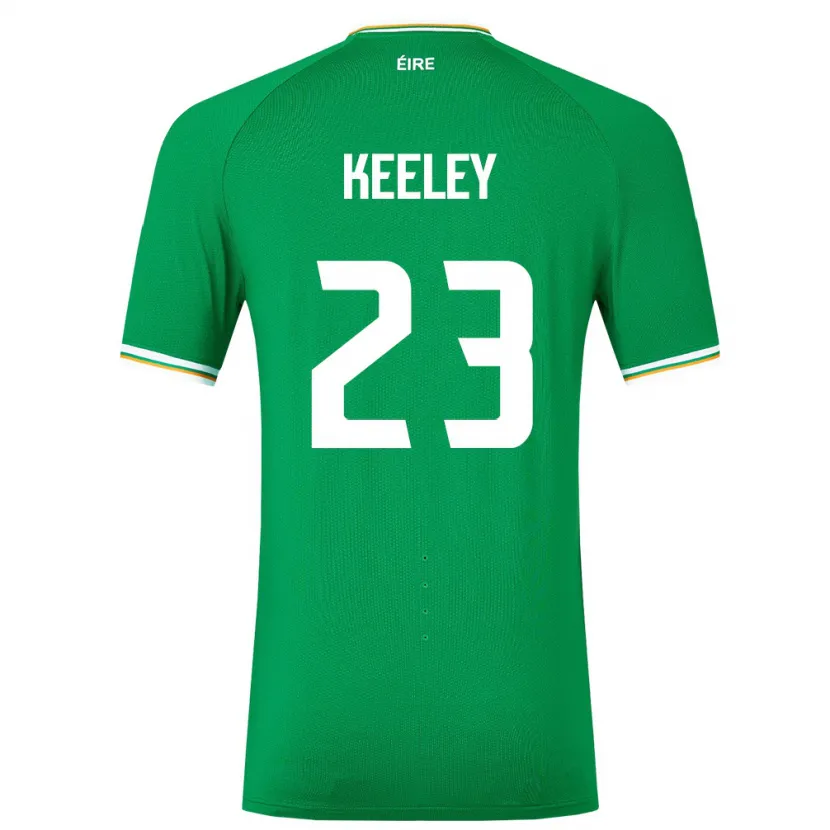 Danxen Mujer Camiseta Irlanda Josh Keeley #23 Verde 1ª Equipación 24-26 La Camisa México