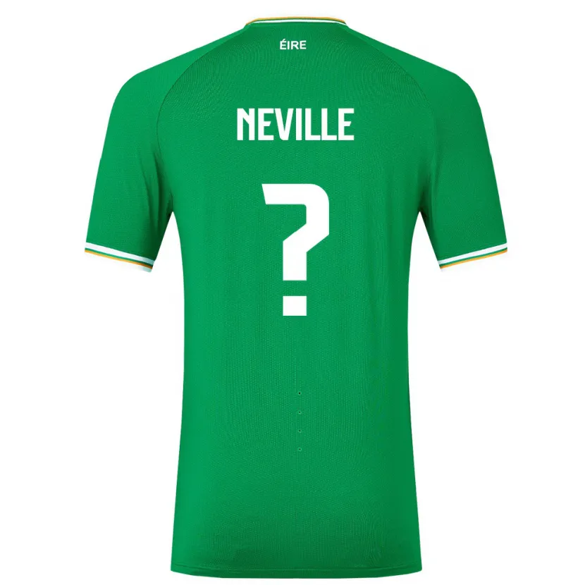 Danxen Mujer Camiseta Irlanda Harvey Neville #0 Verde 1ª Equipación 24-26 La Camisa México
