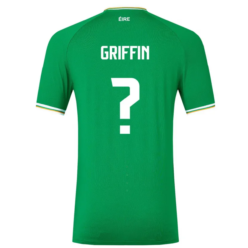 Danxen Mujer Camiseta Irlanda Jake Griffin #0 Verde 1ª Equipación 24-26 La Camisa México