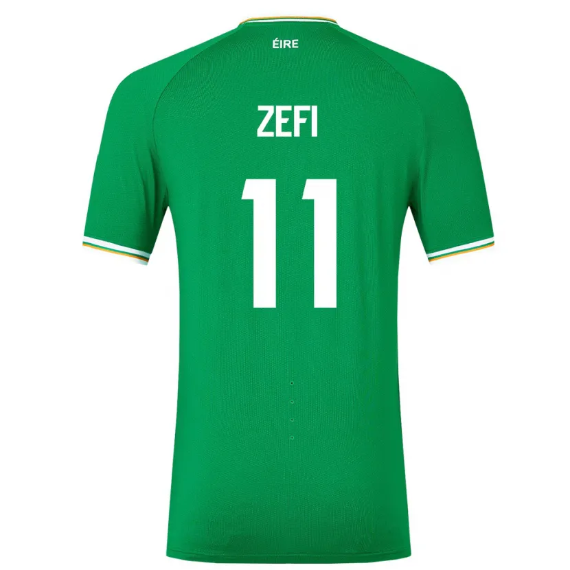 Danxen Mujer Camiseta Irlanda Kevin Zefi #11 Verde 1ª Equipación 24-26 La Camisa México