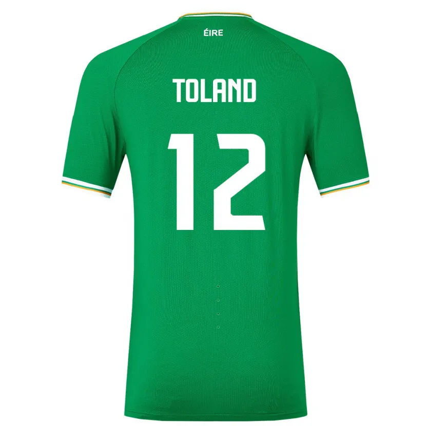 Danxen Mujer Camiseta Irlanda Tyler Toland #12 Verde 1ª Equipación 24-26 La Camisa México
