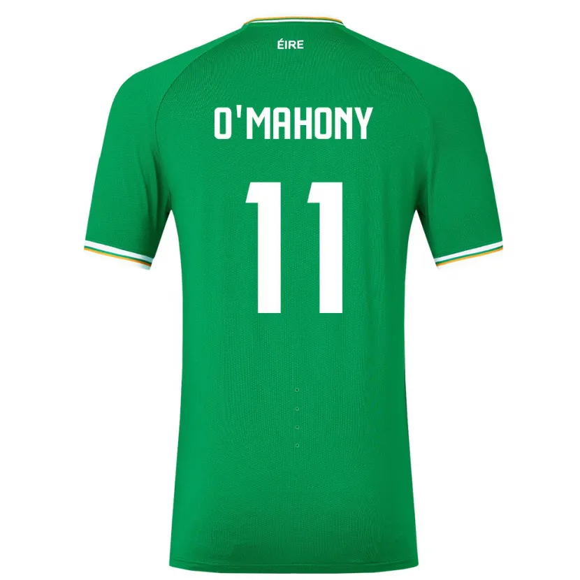 Danxen Mujer Camiseta Irlanda Éabha O'mahony #11 Verde 1ª Equipación 24-26 La Camisa México