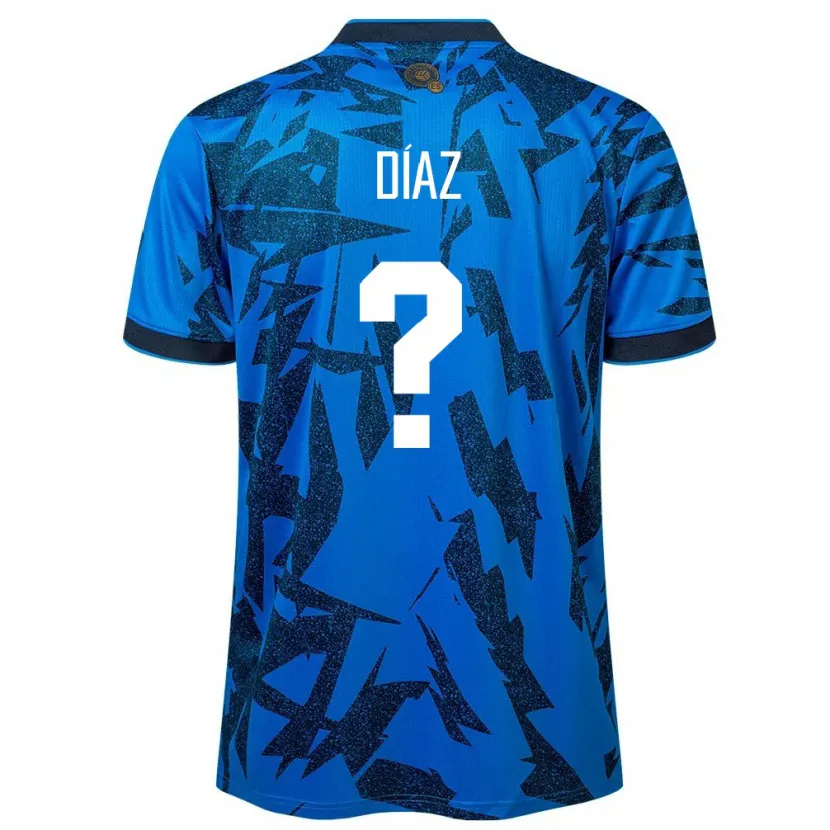 Danxen Mujer Camiseta El Salvador Jasmine Díaz #0 Azul 1ª Equipación 24-26 La Camisa México