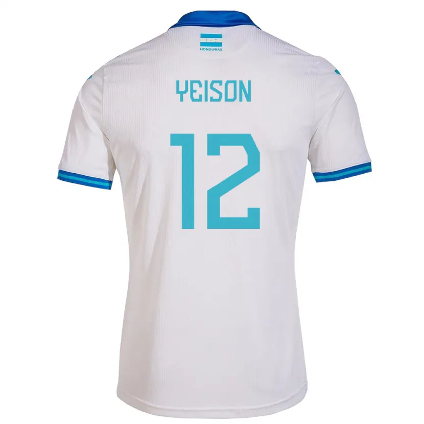 Danxen Mujer Camiseta Honduras Yeison Mejía #12 Blanco 1ª Equipación 24-26 La Camisa México