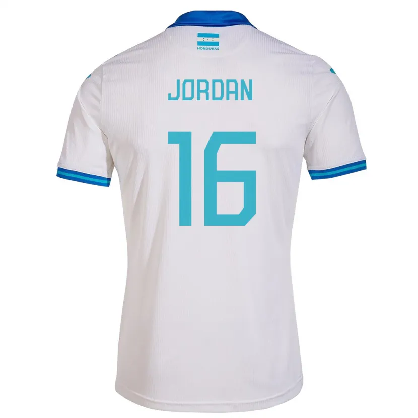 Danxen Mujer Camiseta Honduras Jordan García #16 Blanco 1ª Equipación 24-26 La Camisa México