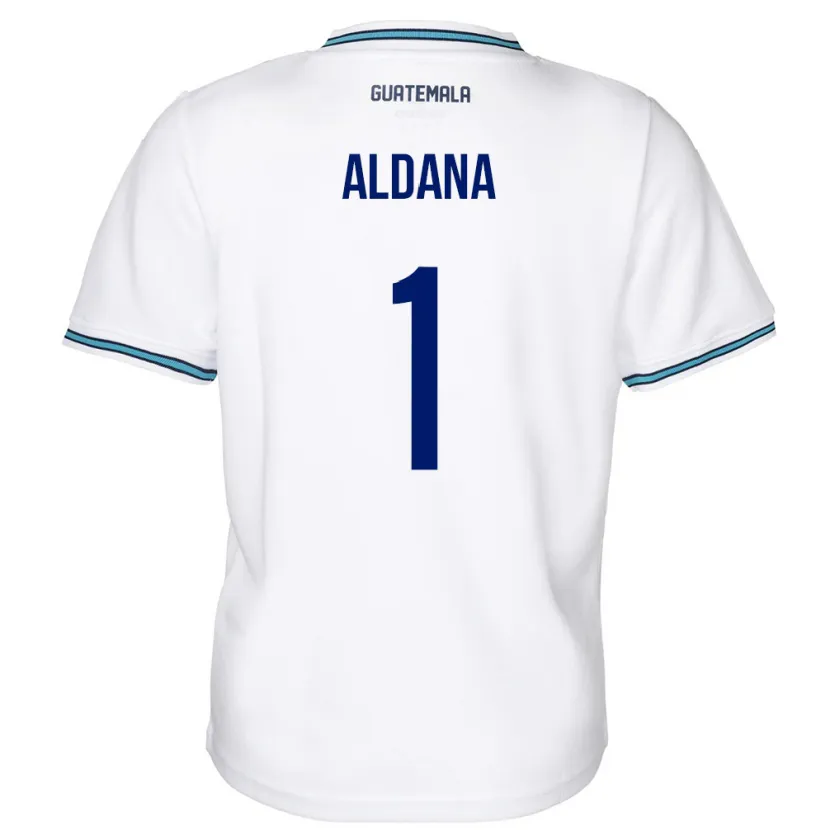 Danxen Mujer Camiseta Guatemala David Aldana #1 Blanco 1ª Equipación 24-26 La Camisa México